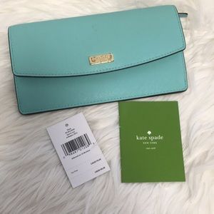 Kate Spade Liana laurel way wallet in aqua